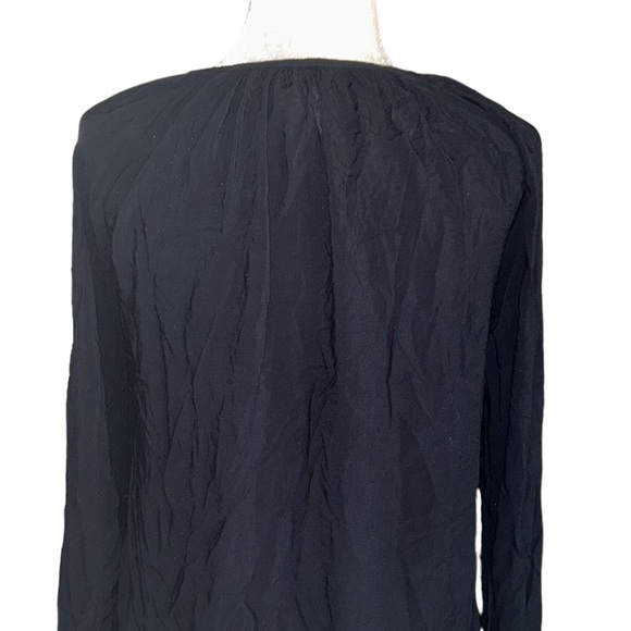 Lilly Pulitzer Willa Onyx Black Tie Neck Blouse - S - Picture 8 of 12